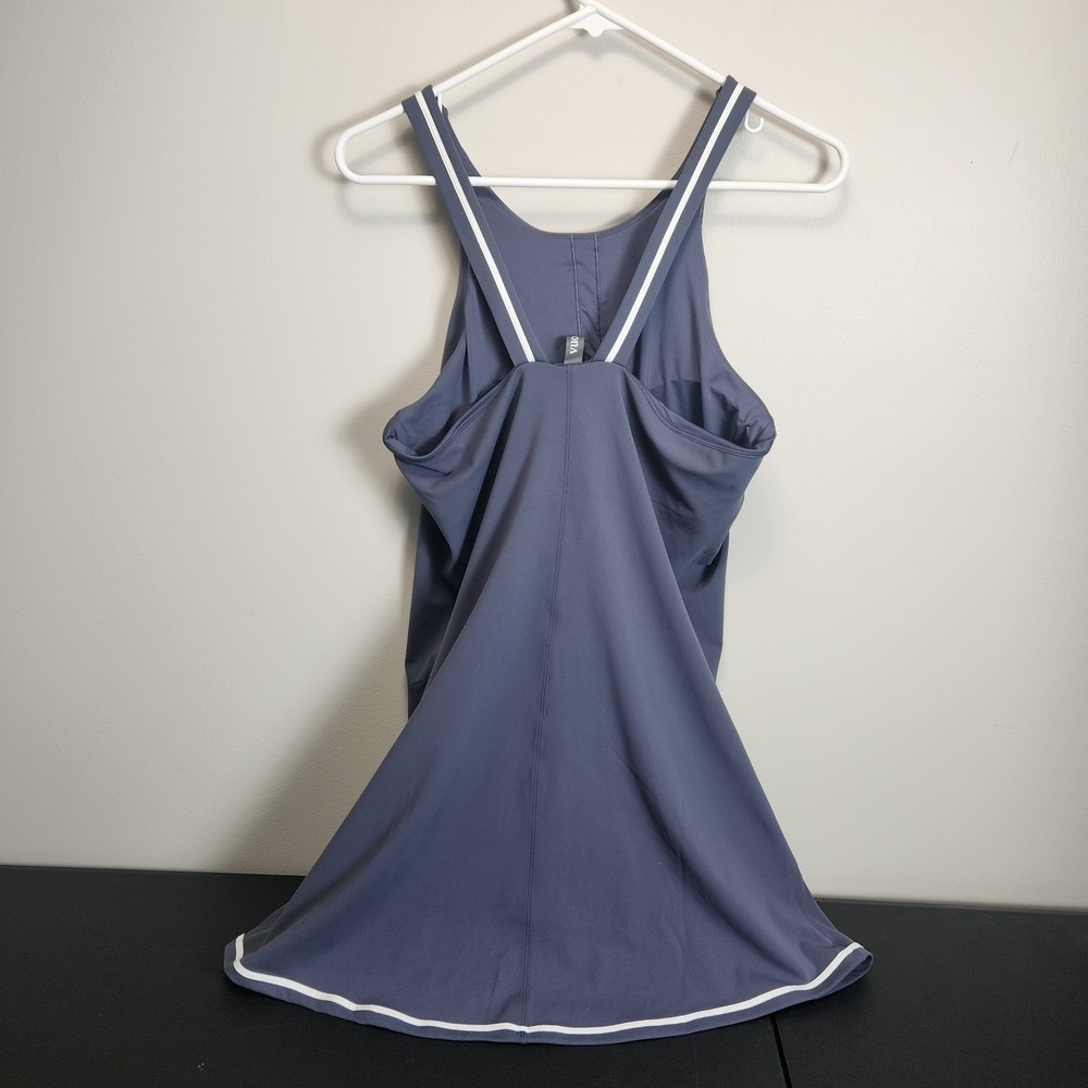 Vuori Volley Gray Active Tennis Pickleball Dress L Mini Womens Sport Pockets - Picture 2 of 9